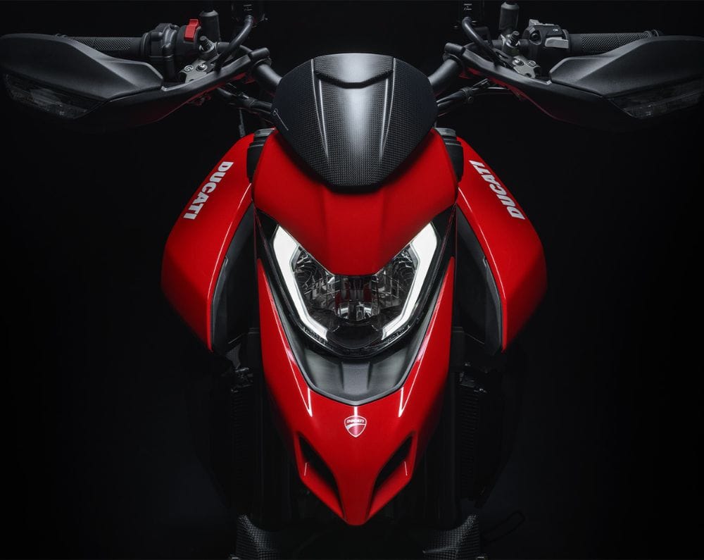 Ducati Hypermotard 950 headlight detail shot